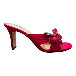 J. Renee’ Vintage Red High Heel Slides Size 8